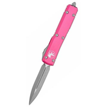 Microtech Ultratech 122-10APPK Double Edge Apocalyptic Blade, Pink Handle