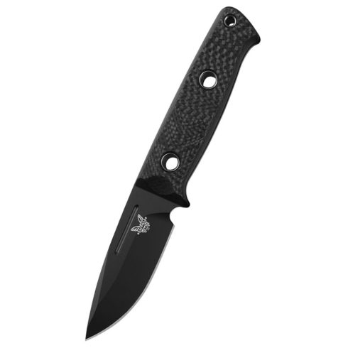 BENCHMADE Mini Bushcrafter Carbon Fiber AllBlack túlélőkés