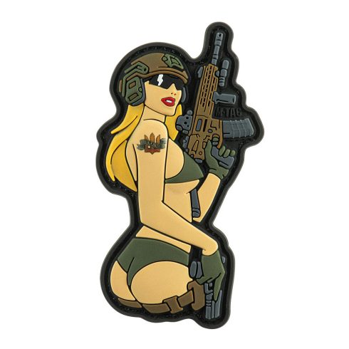 M-TAC Tactical Girl No.4 PVC Morale Patch felvarró