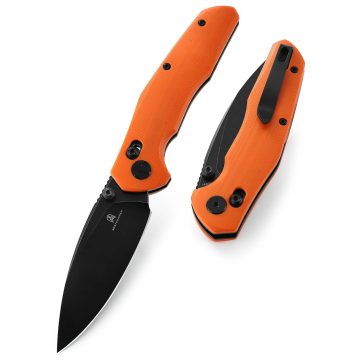 BESTECHMAN Ronan Orange G-10 Black Stonewashed zsebkés - BMK02H