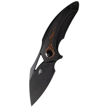 BESTECH Nuke Titanium Black Orange G-10 zsebkés - BT2107E