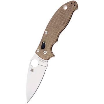 SPYDERCO Manix 2 Brown Canvas Micarta CrueWear zsebkés