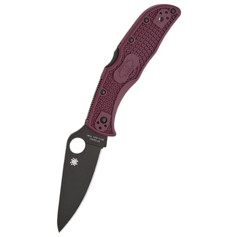 SPYDERCO Endela Burgundy FRN Black Blade zsebkés - C243BGBKP