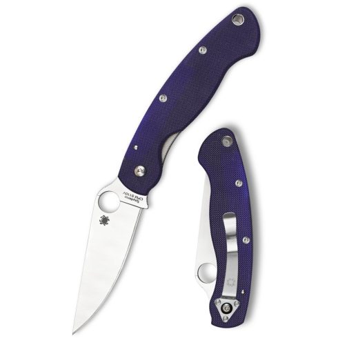 SPYDERCO Military Model Midnight Blue G-10 CPM S110V zsebkés - C36GDBL