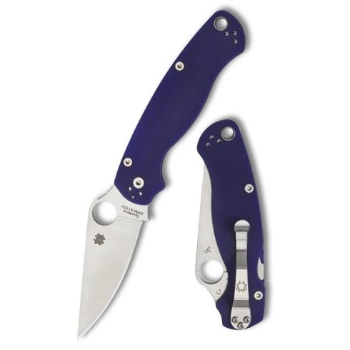 SPYDERCO Para Military 2 Dark Blue G-10 CPM S110V zsebkés - C81GPDBL2