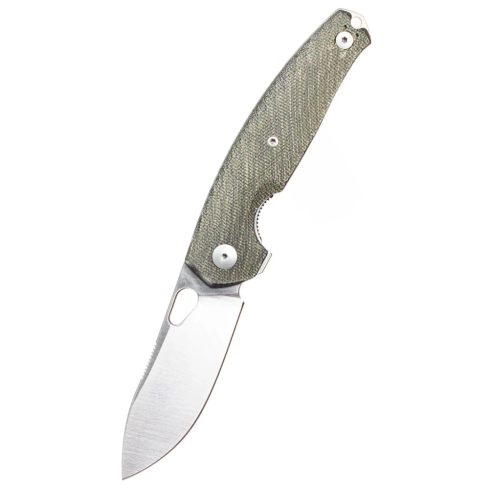 GIANTMOUSE ACE Jagt Green Canvas Micarta zsebkés - GMS112