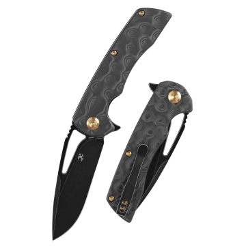 KANSEPT KNIVES Kryo Black Rose Titanium Black Blade zsebkés