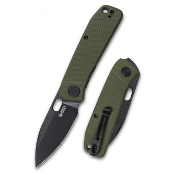 KUBEY Hyde Green G-10 Black Blade zsebkés