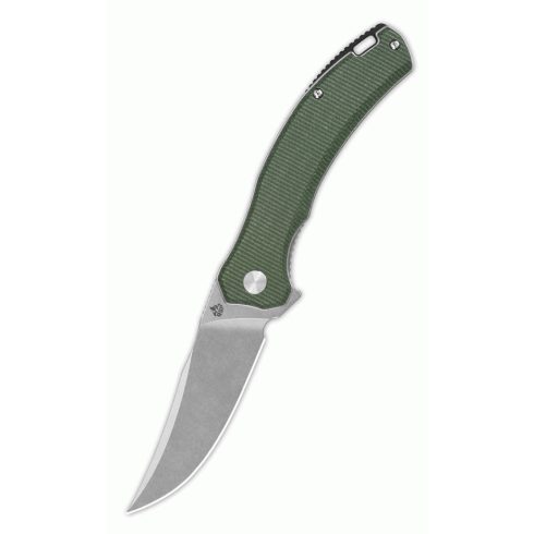 QSP KNIFE Walrus Blade Green Micarta zsebkés