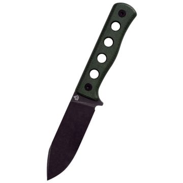 QSP KNIFE Canary Fixed Blade Olive G-10 Black Stonewashed fixpengés -  QS155-C2